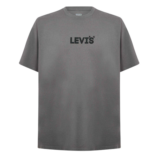 Gargoyle Grey - Front - Levis Mens Logo Cotton T-Shirt
