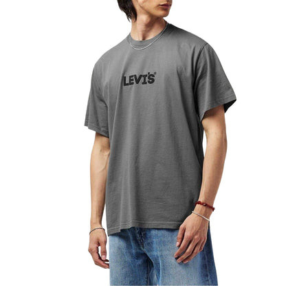 Gargoyle Grey - Side - Levis Mens Logo Cotton T-Shirt