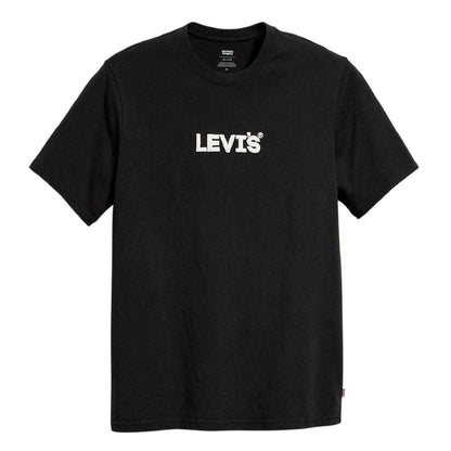 Black - Front - Levis Mens Logo Cotton T-Shirt
