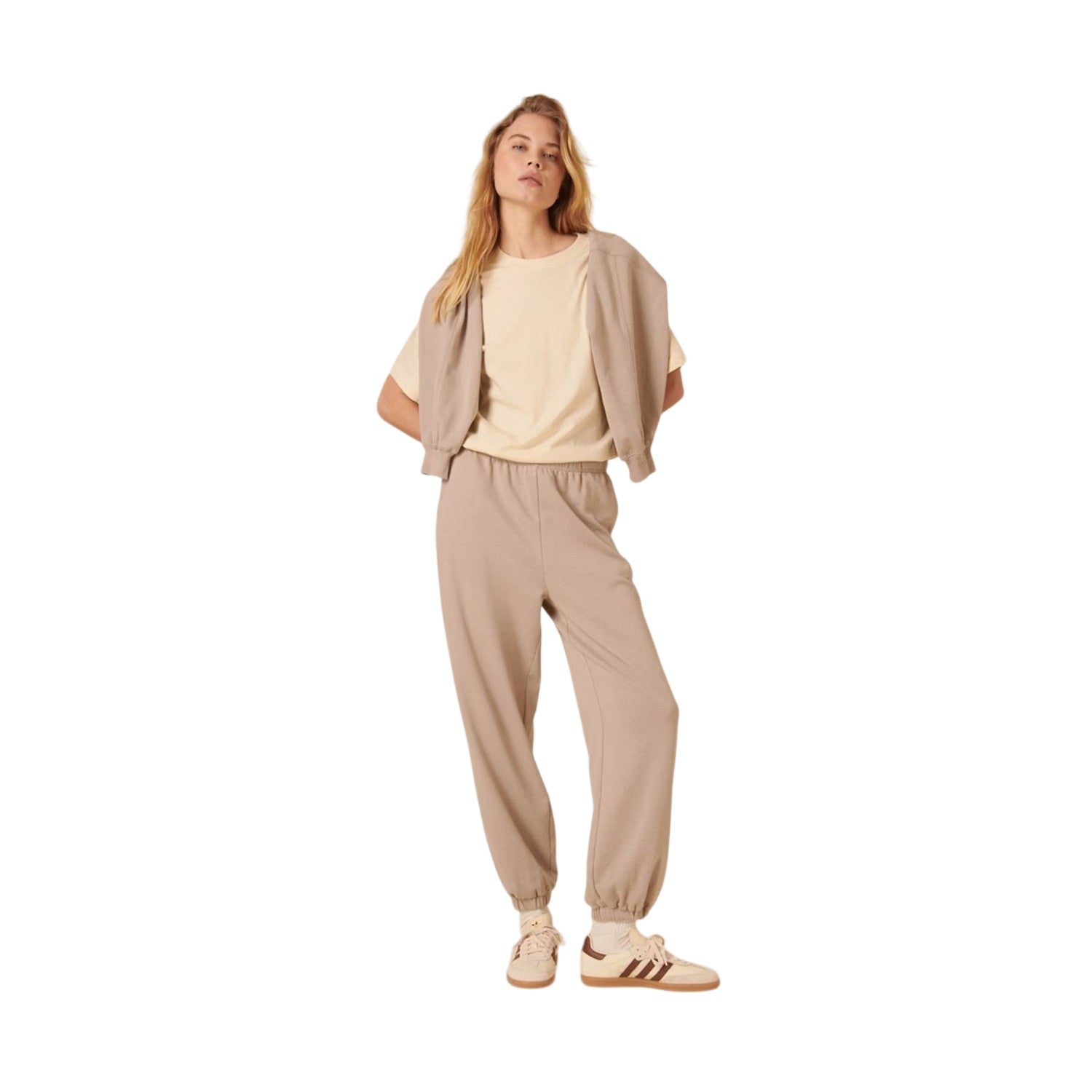 Beige - Side - Nobody´s Child Womens-Ladies Cotton Blend Slim Joggers