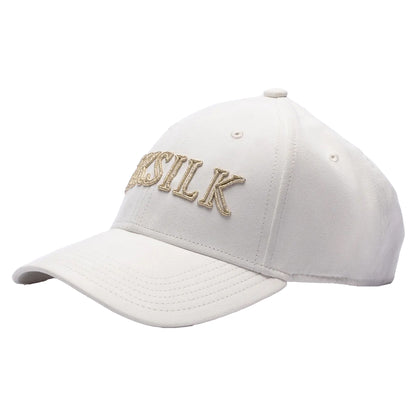 Ecru - Front - SikSilk Logo Faux Suede Baseball Cap