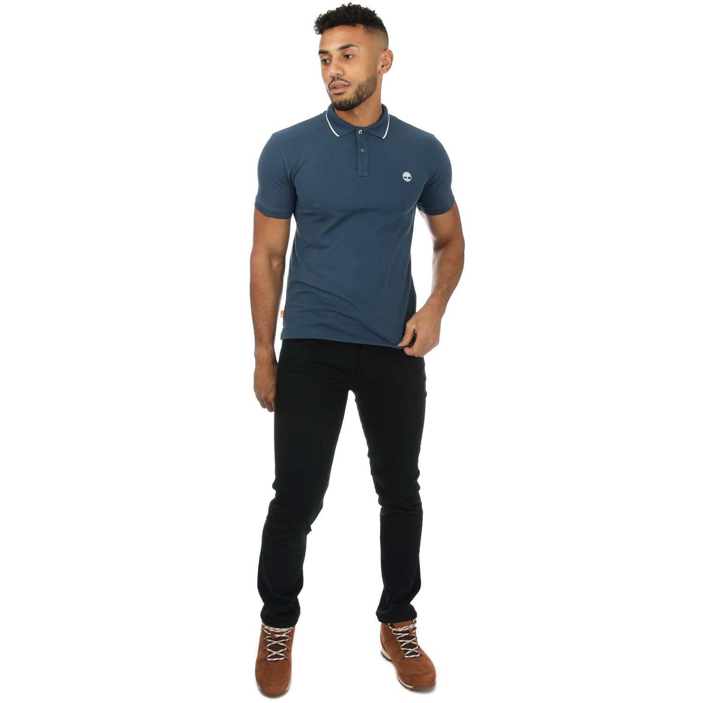 Denim - Side - Timberland Mens Millers River Polo Shirt