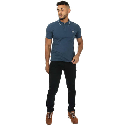 Denim - Side - Timberland Mens Millers River Polo Shirt