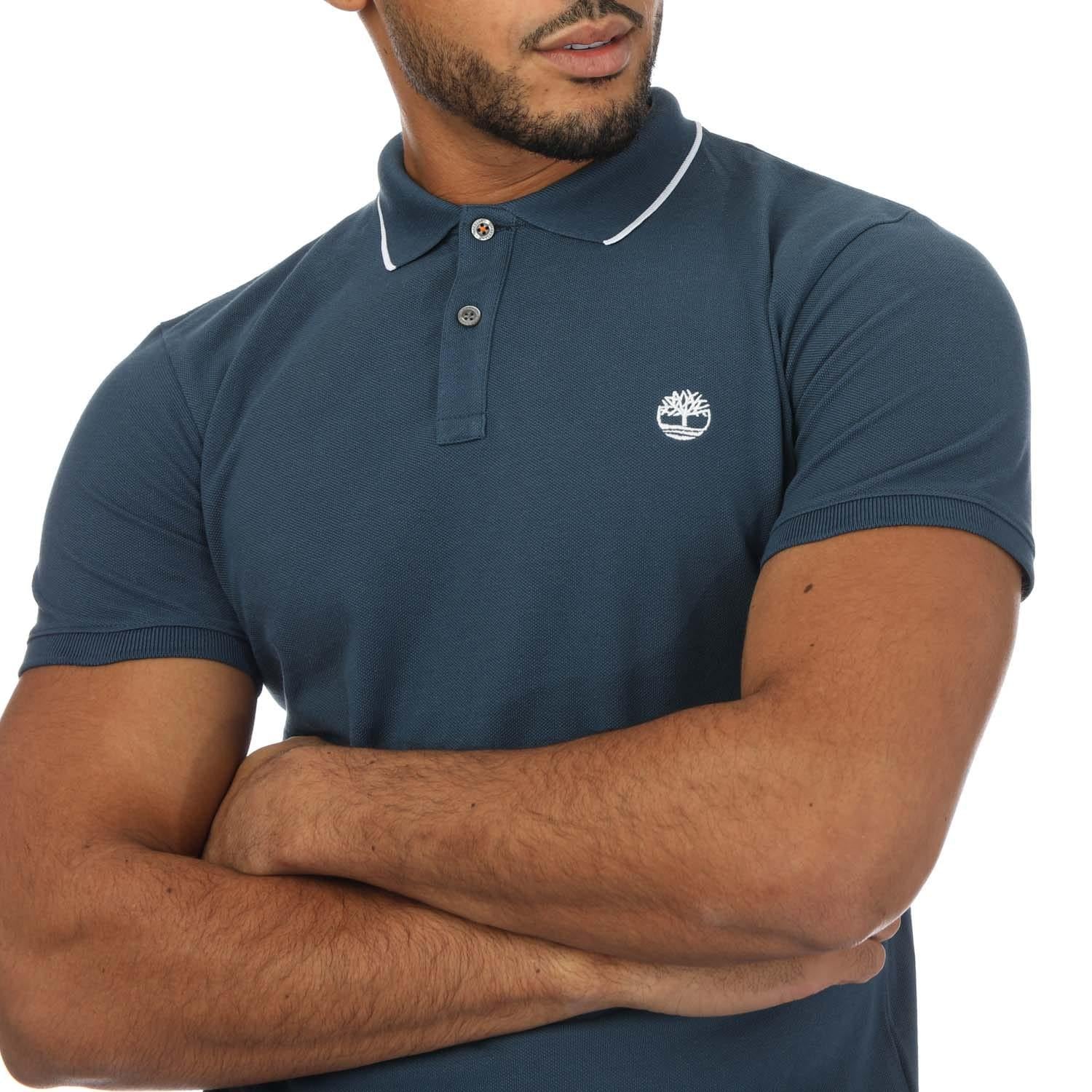 Denim - Pack Shot - Timberland Mens Millers River Polo Shirt