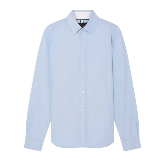 Pale Blue - Front - Ted Baker Mens Oxford Regular Long-Sleeved Button-Down Shirt
