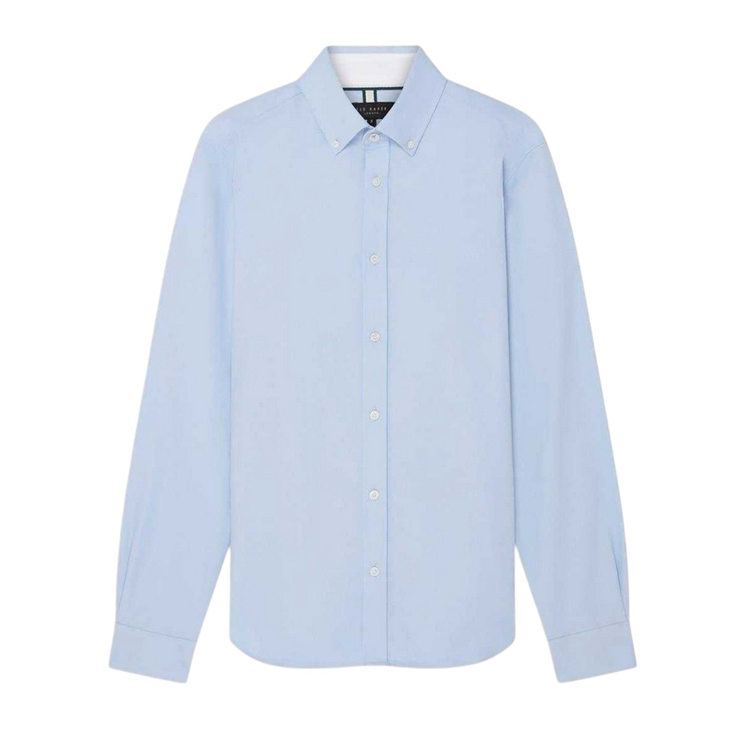 Pale Blue - Front - Ted Baker Mens Oxford Regular Long-Sleeved Button-Down Shirt