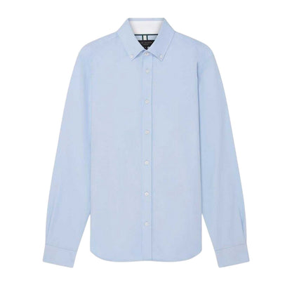 Pale Blue - Front - Ted Baker Mens Oxford Regular Long-Sleeved Button-Down Shirt