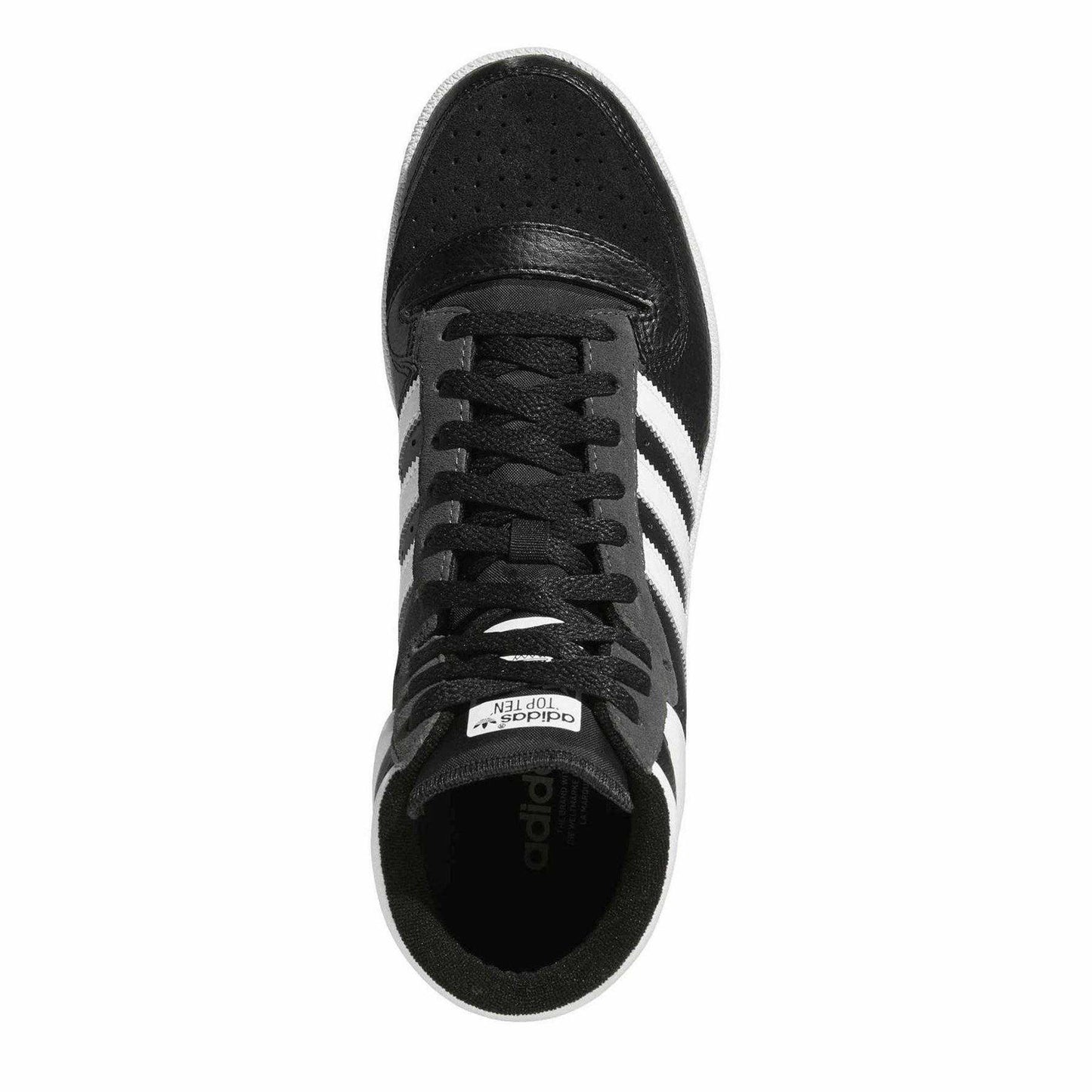 Core Black - Lifestyle - Adidas Mens Top Ten Leather High Top Trainers