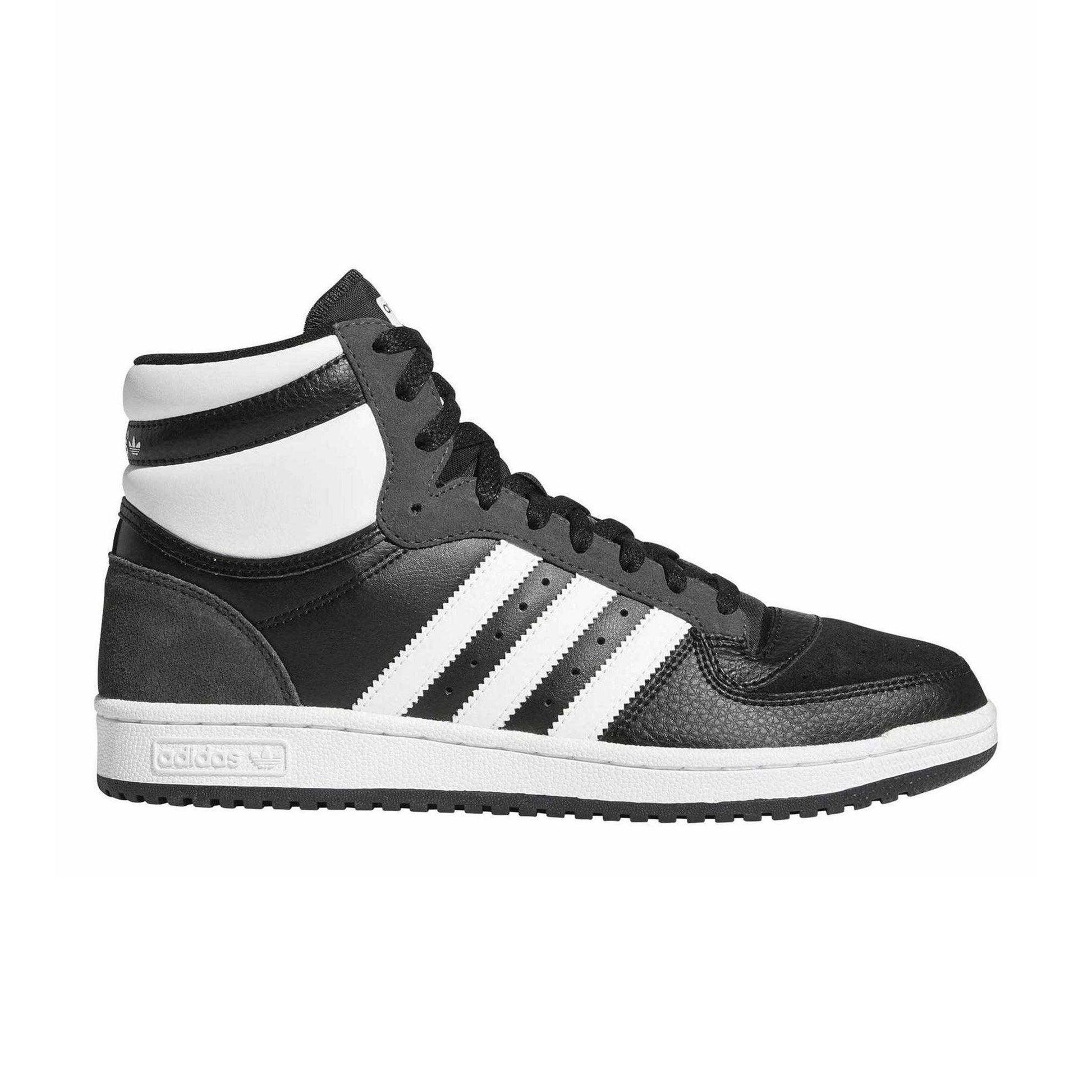Core Black - Front - Adidas Mens Top Ten Leather High Top Trainers