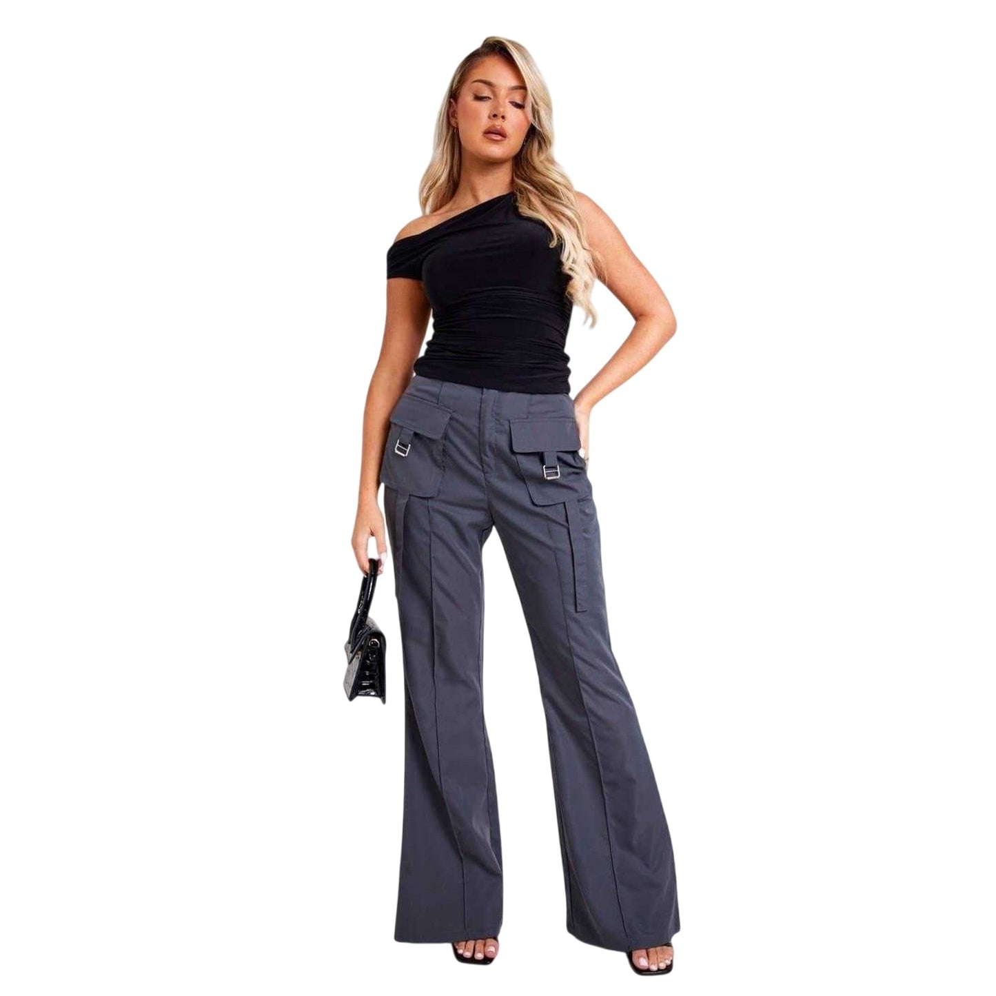 Black - Side - Missy Empire Womens-Ladies Soft Off-the-Shoulder Top