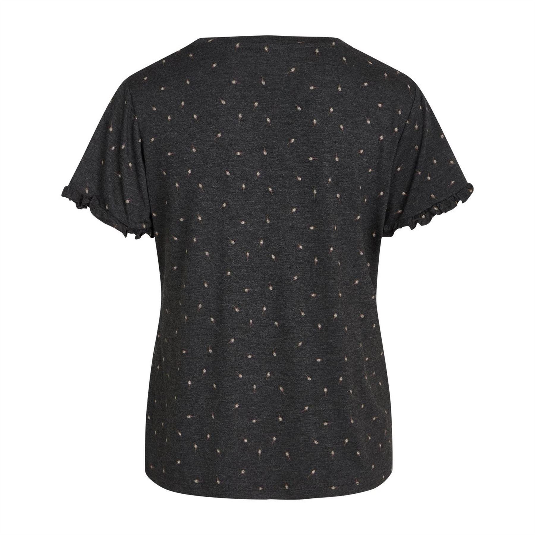 Dark Grey - Back - CCDK Copenhagen Womens-Ladies Jordan Flowers T-Shirt