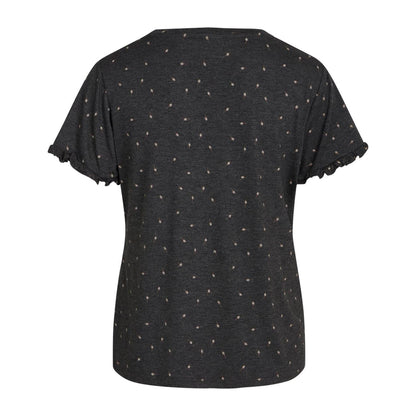Dark Grey - Back - CCDK Copenhagen Womens-Ladies Jordan Flowers T-Shirt