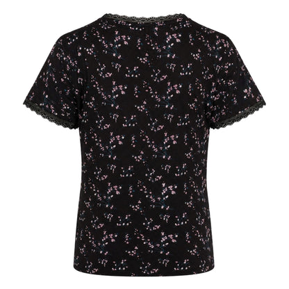 Black - Back - CCDK Copenhagen Womens-Ladies Jordan Floral V Neck T-Shirt