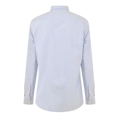 Pastel Blue - Back - Boss Mens H-Roan Oxford Long-Sleeved Button-Down Shirt