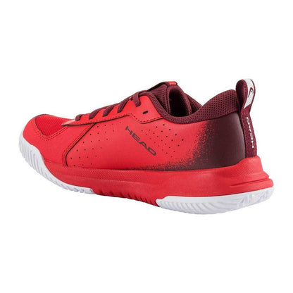 Red-Dark Red - Back - Head Childrens-Kids Court 4.0 Padel Shoes