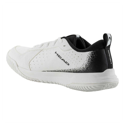 White-Black - Back - Head Childrens-Kids Court 4.0 Padel Shoes