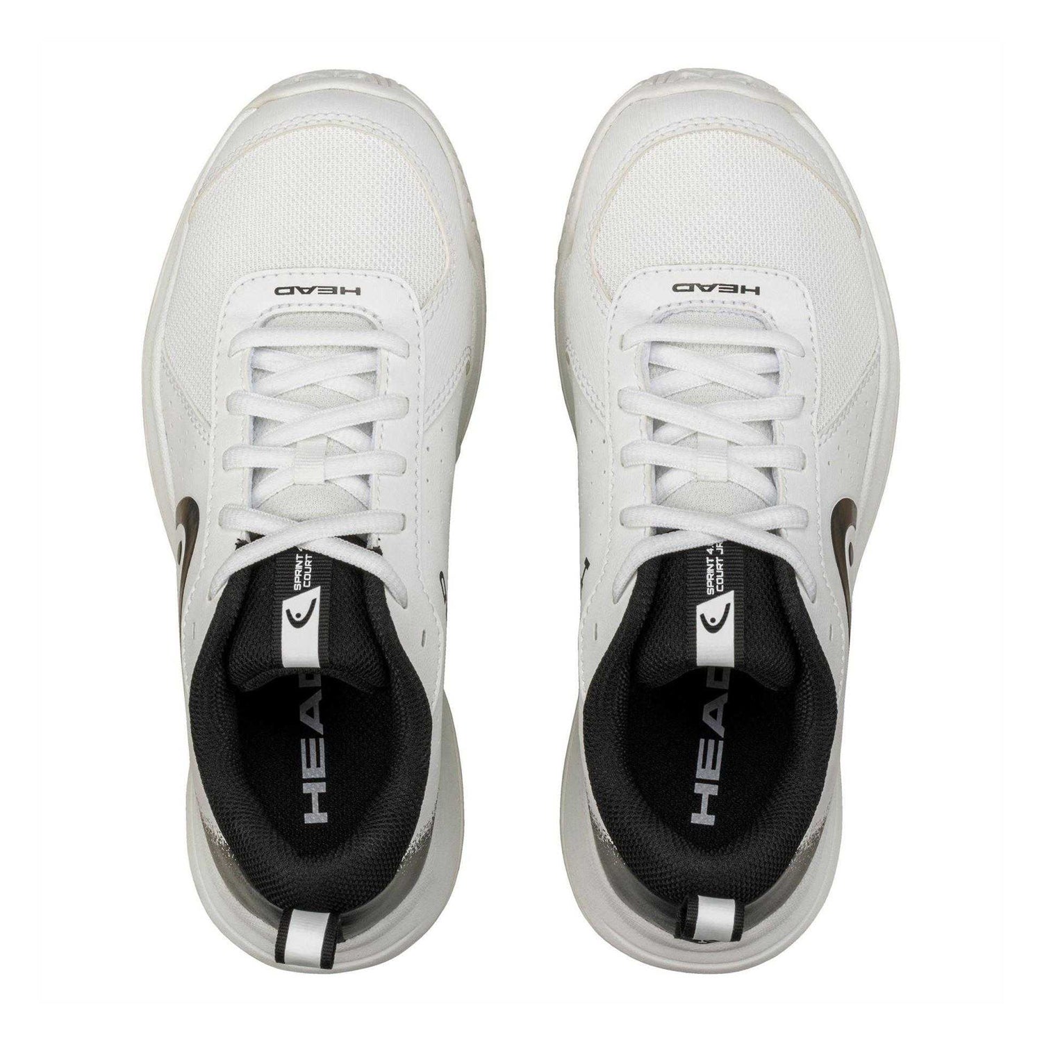 White-Black - Side - Head Childrens-Kids Court 4.0 Padel Shoes