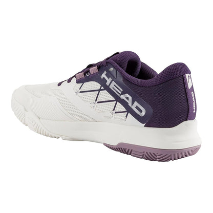 Chalk-White-Purple - Back - Head Womens-Ladies Motion Team 1.5 Padel Shoes