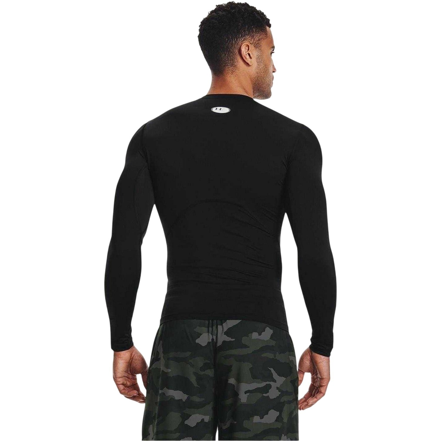 Black - Back - Under Armour Mens HeatGear Base Layer Top