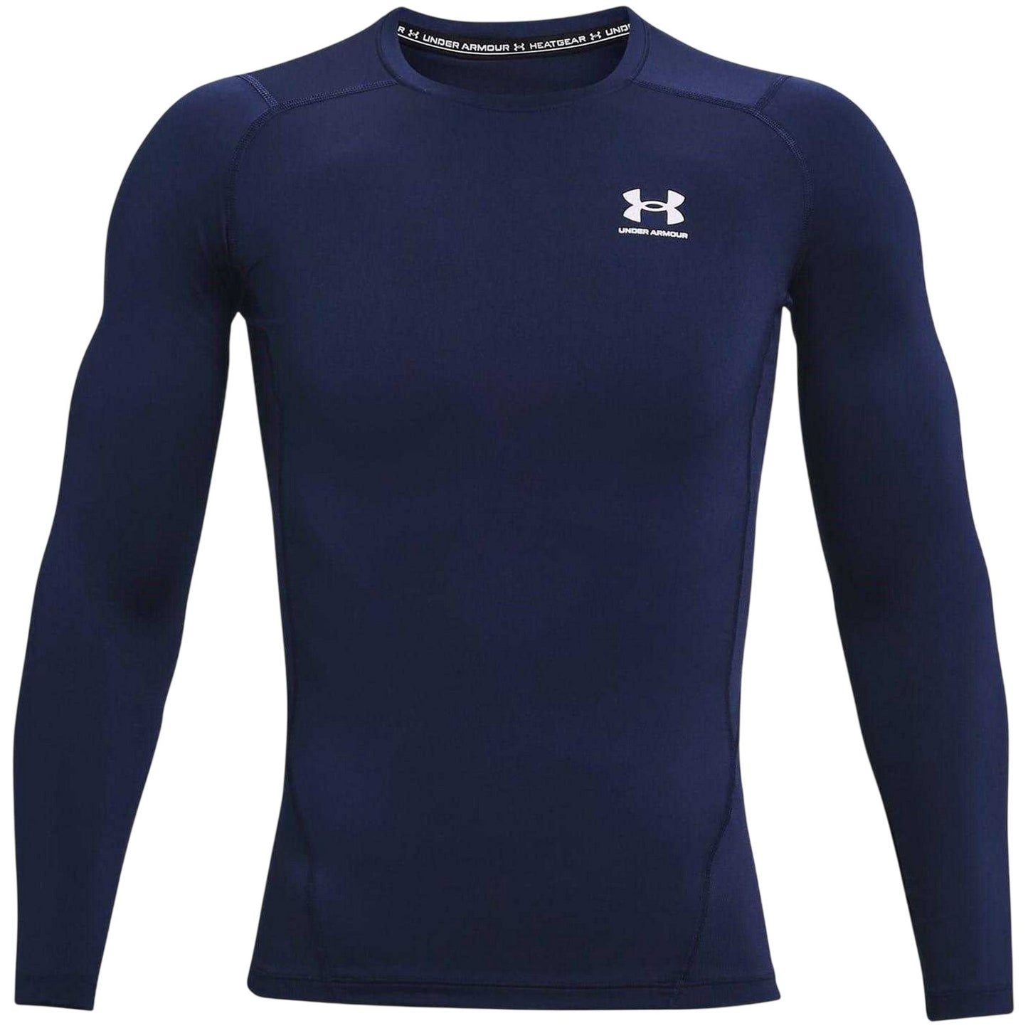 Navy-White - Front - Under Armour Mens HeatGear Base Layer Top