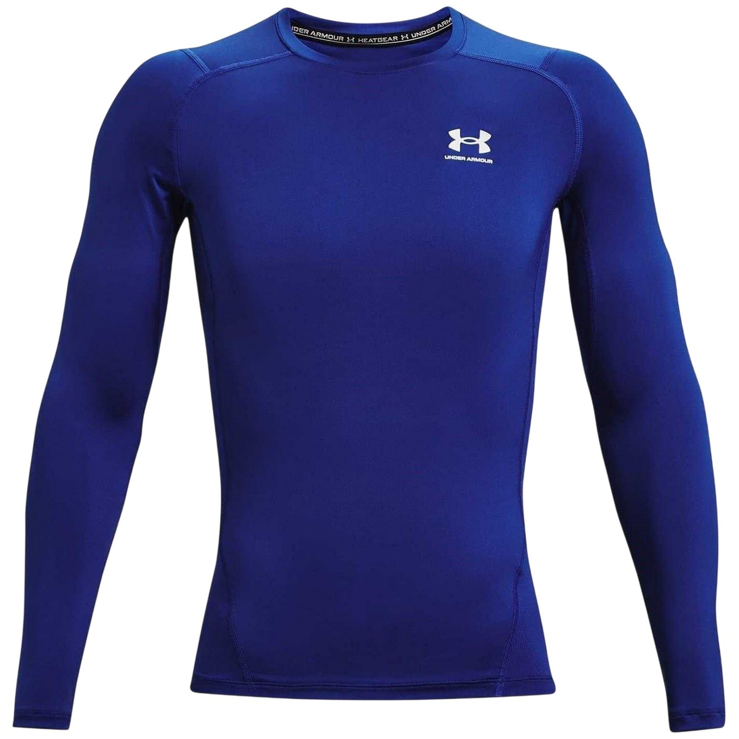 Royal Blue-White - Front - Under Armour Mens HeatGear Base Layer Top