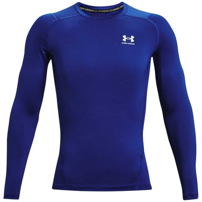 Royal Blue-White - Front - Under Armour Mens HeatGear Base Layer Top