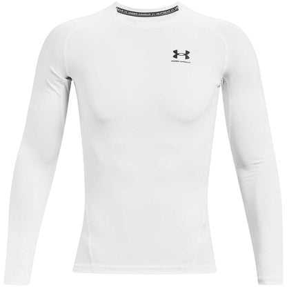 White - Front - Under Armour Mens HeatGear Base Layer Top