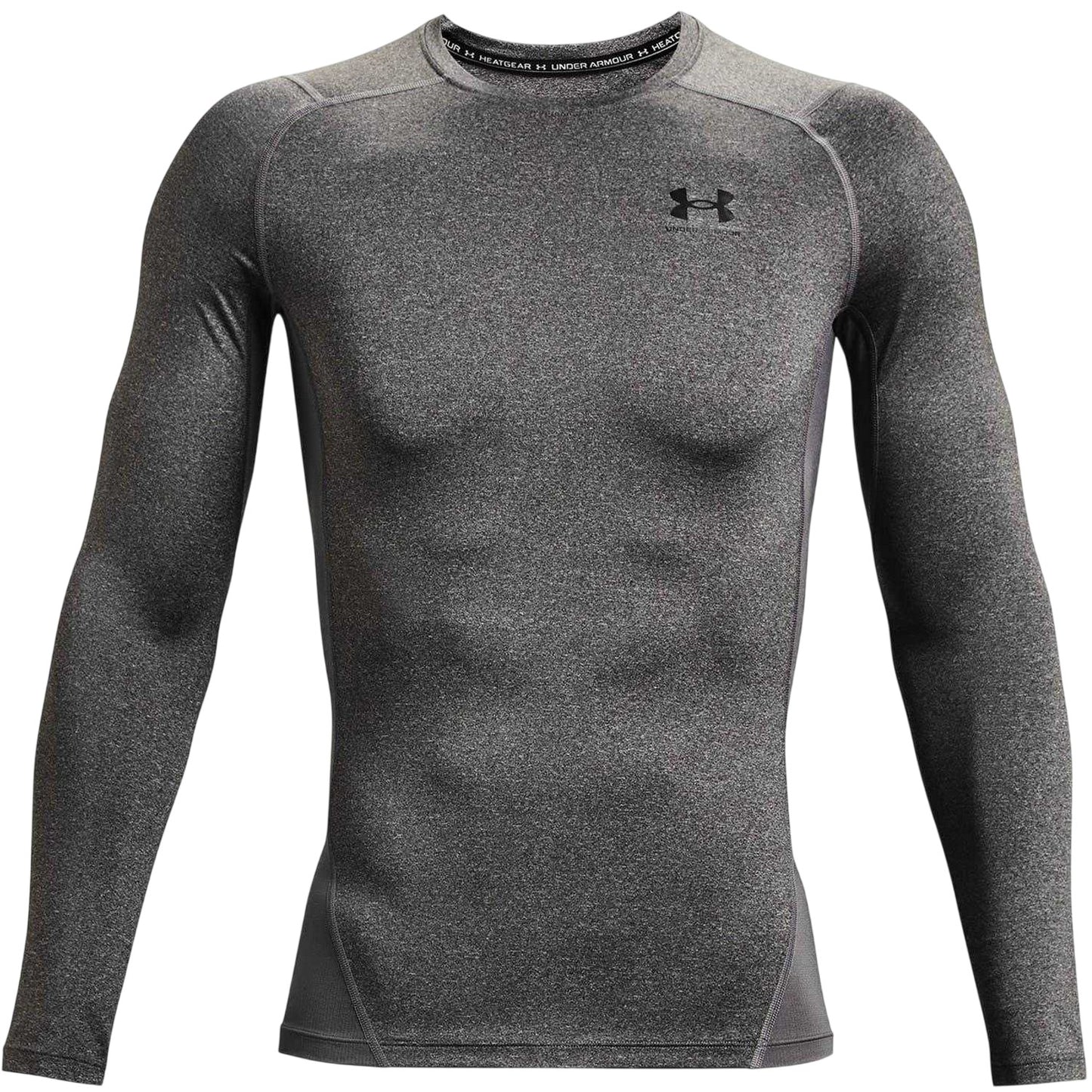 Carbon Heather - Front - Under Armour Mens HeatGear Base Layer Top