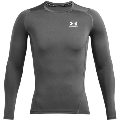 Grey - Front - Under Armour Mens HeatGear Base Layer Top