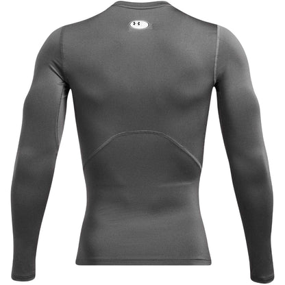 Grey - Back - Under Armour Mens HeatGear Base Layer Top