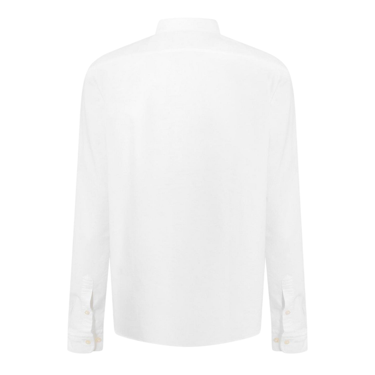 White - Back - Boss Mens Liam Patterned Collared Long-Sleeved Button-Down Shirt
