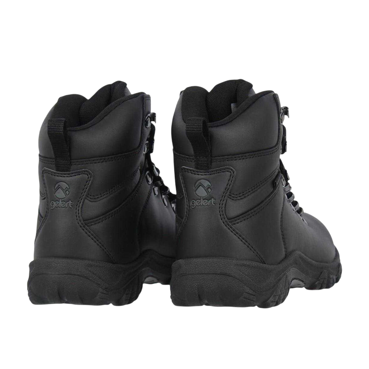 Black - Back - Gelert Childrens-Kids Leather Walking Boots