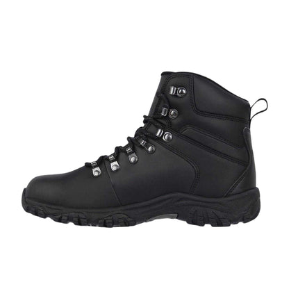 Black - Side - Gelert Childrens-Kids Leather Walking Boots