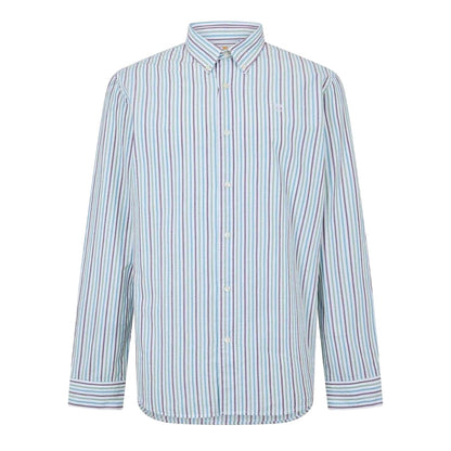 White - Front - Timberland Mens Striped Collared Long-Sleeved Button-Down Shirt