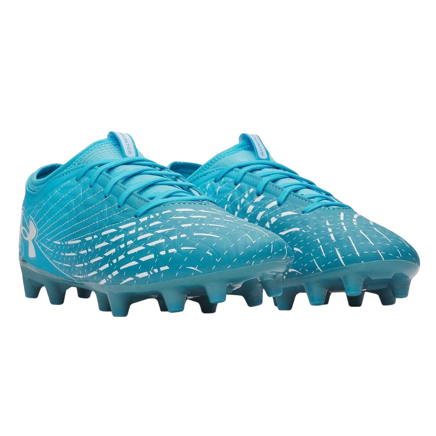 Blue-White - Side - Under Armour Mens Magnetico Elite 5 Firm Ground Football Boots