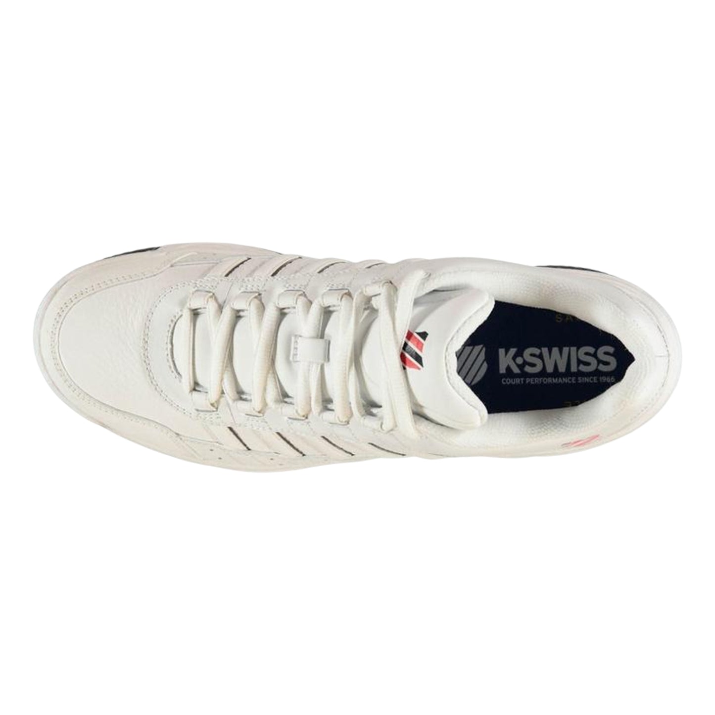 White - Side - K-Swiss Mens Court Blast Tennis Shoes