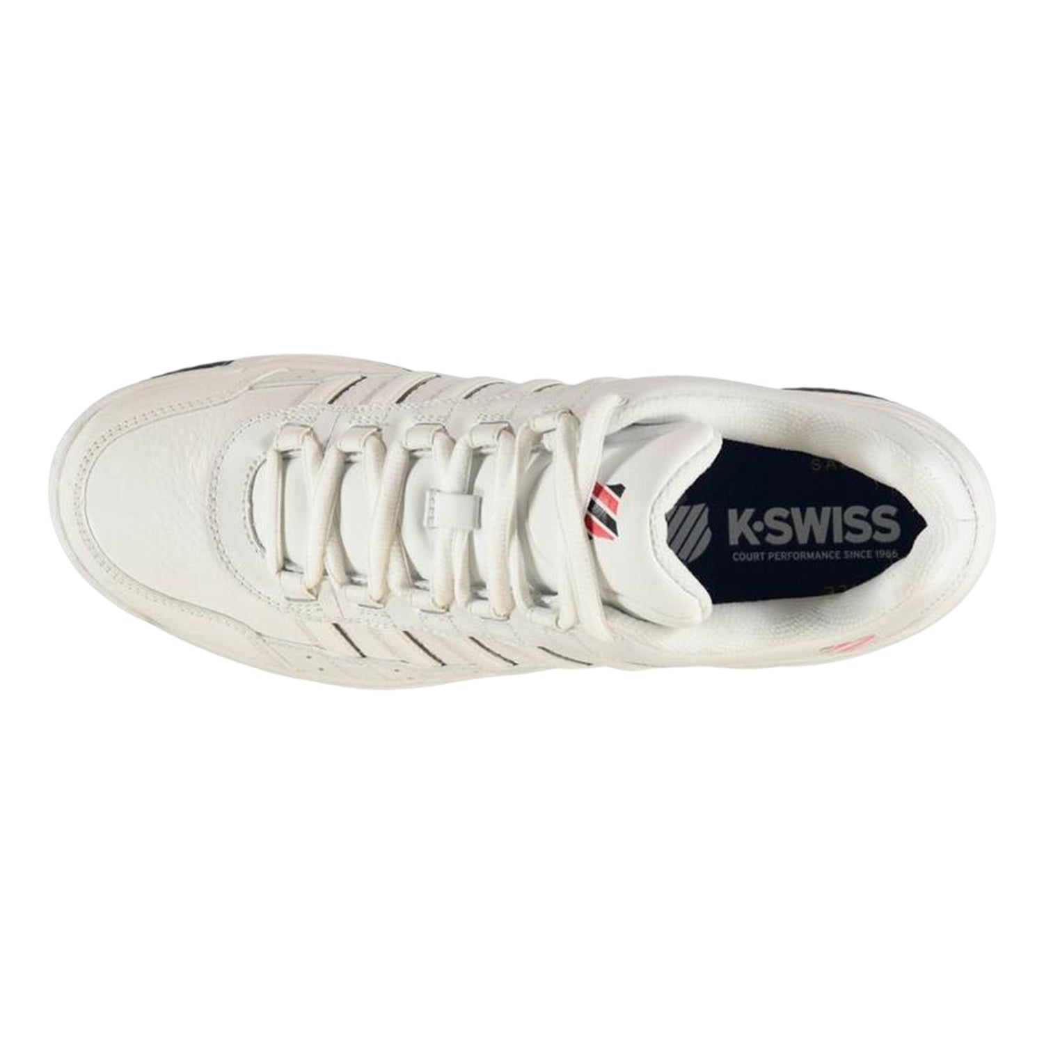 White - Side - K-Swiss Mens Court Blast Tennis Shoes