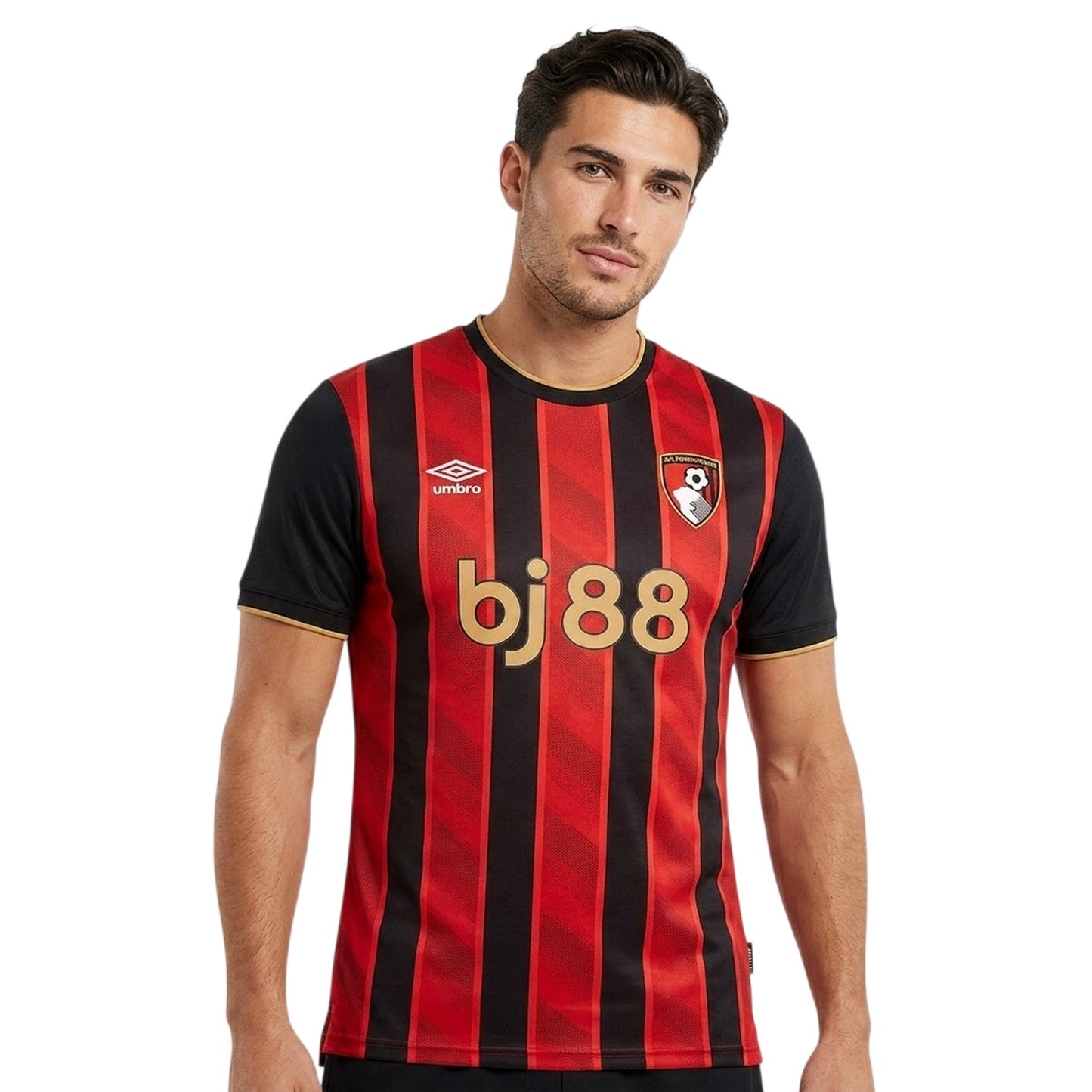 Caviar-Red - Side - Umbro Mens AFC Bournemouth Home Jersey