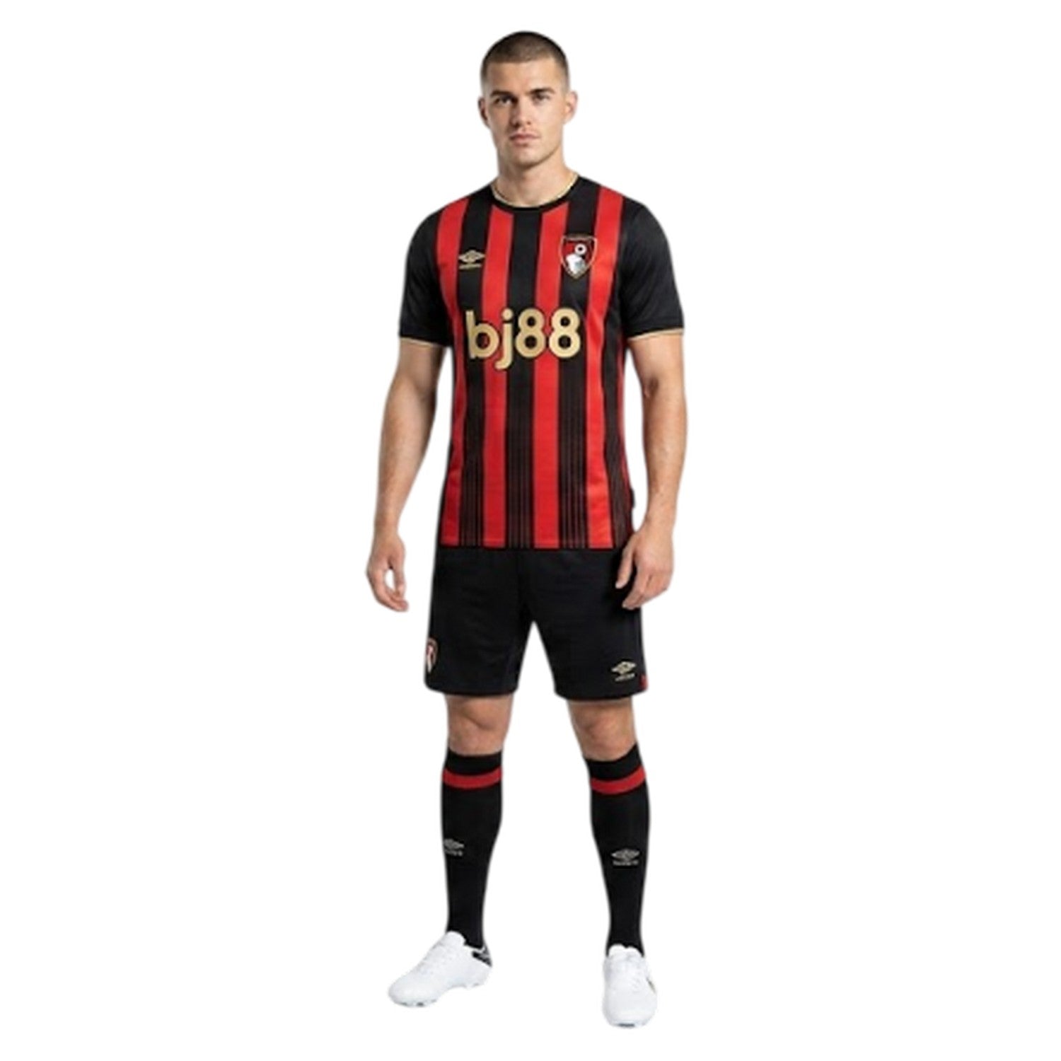 Caviar-Red - Lifestyle - Umbro Mens AFC Bournemouth Home Jersey