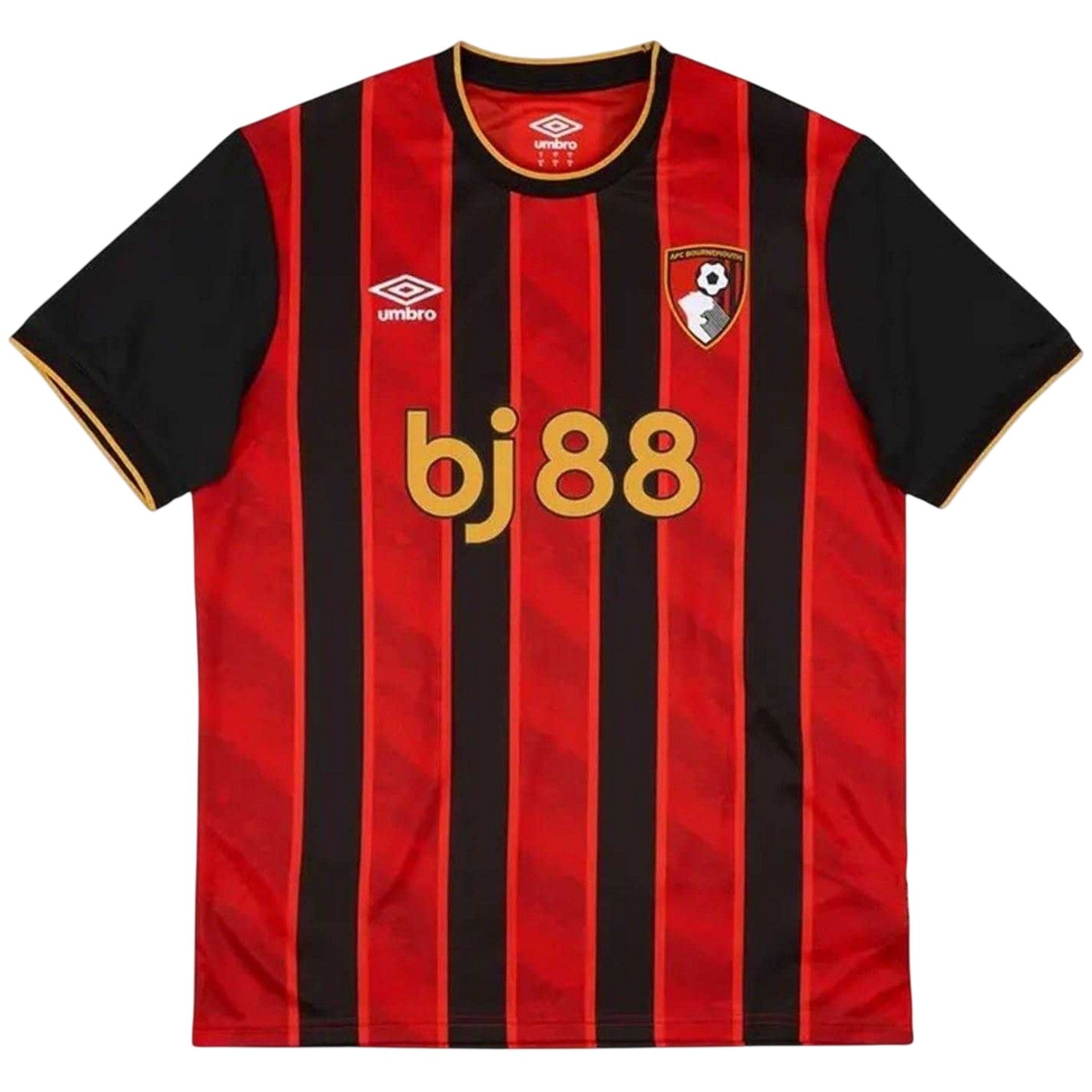 Caviar-Red - Front - Umbro Mens AFC Bournemouth Home Jersey