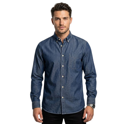 Pastel Blue - Side - Hugo Mens Oxford Button-Down Shirt