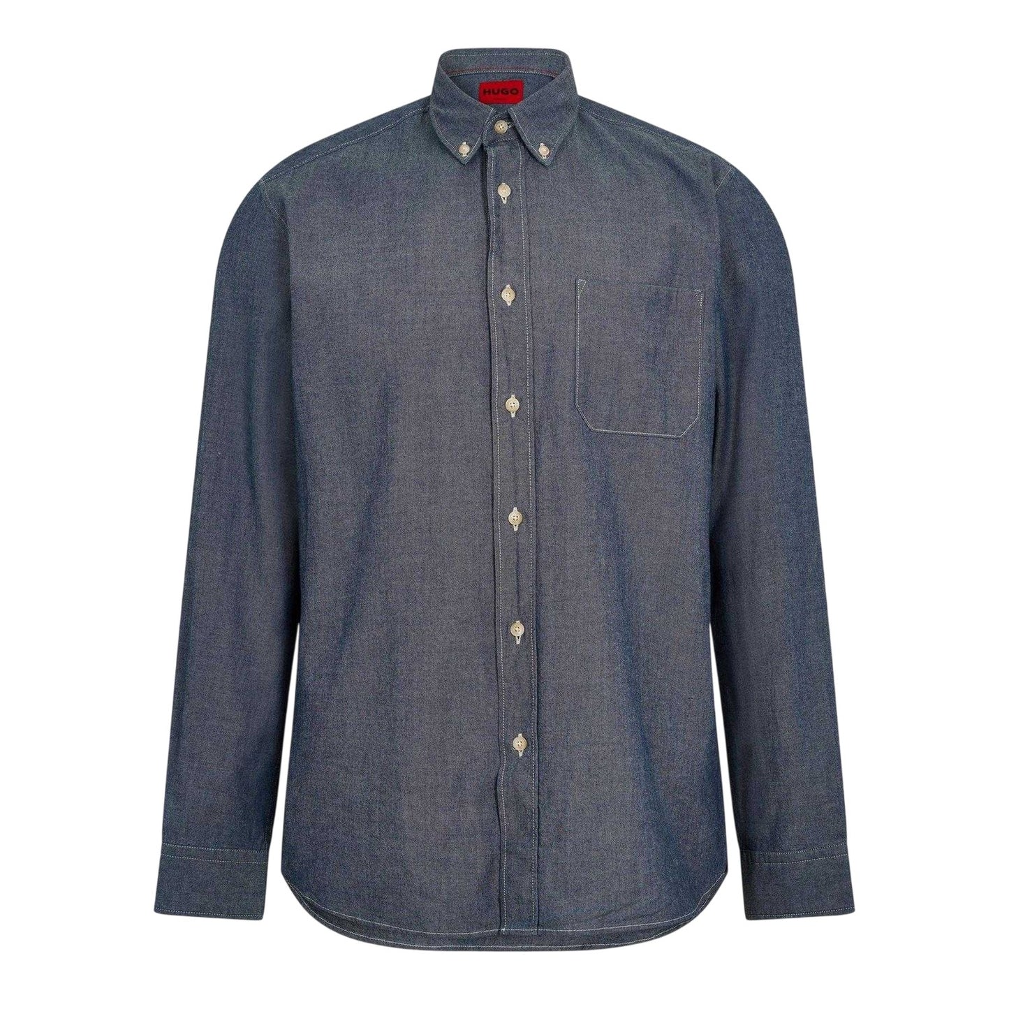 Pastel Blue - Front - Hugo Mens Oxford Button-Down Shirt