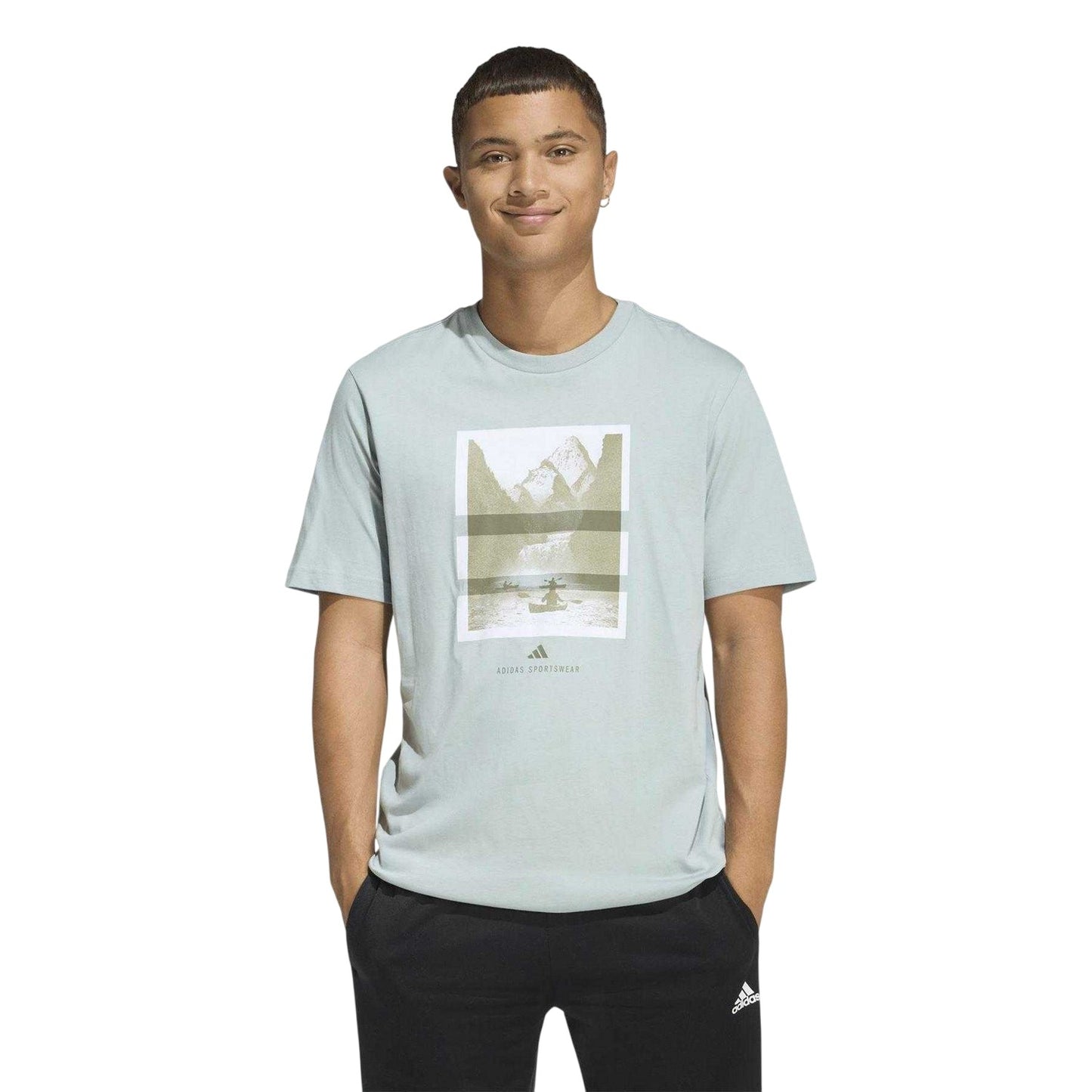 Green - Lifestyle - Adidas Mens Graphic Logo T-Shirt