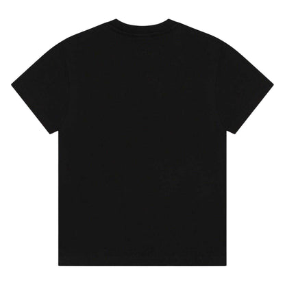 Black - Back - Hugo Childrens-Kids Box Logo Cotton T-Shirt