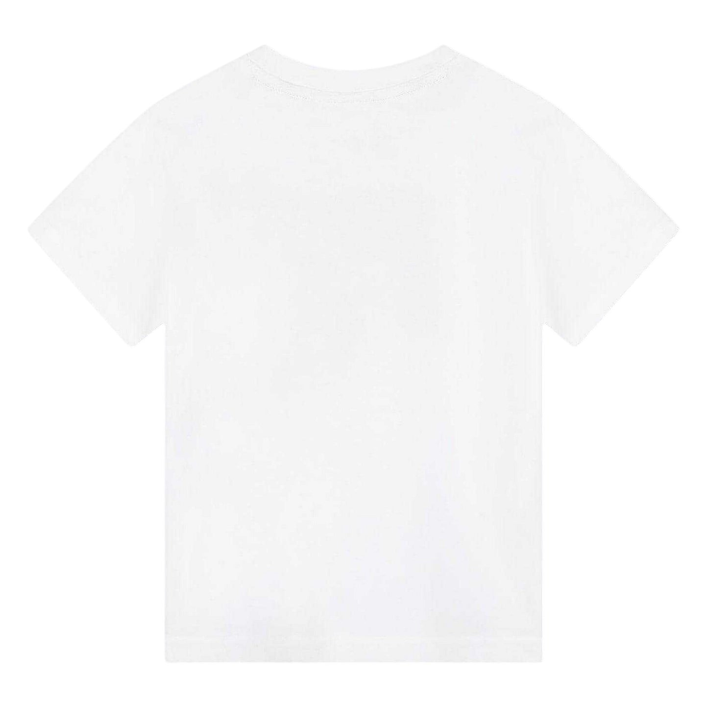 White - Back - Hugo Childrens-Kids Box Logo Cotton T-Shirt