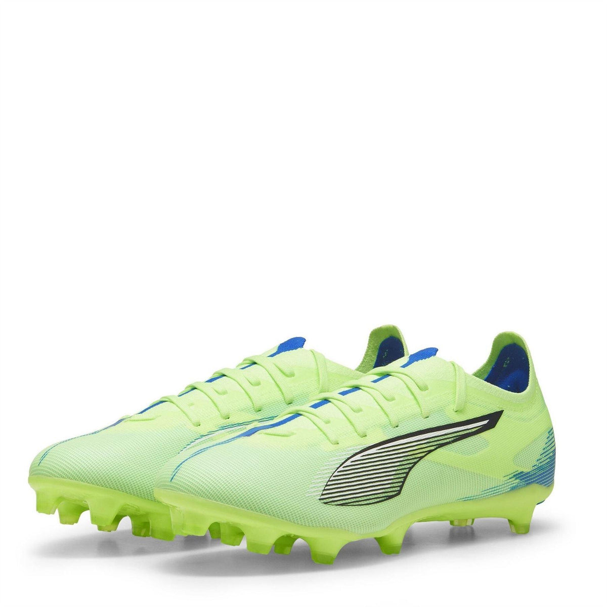Green-White-Blue - Front - Puma Mens Ultra 5 Match Firm Ground Football Boots