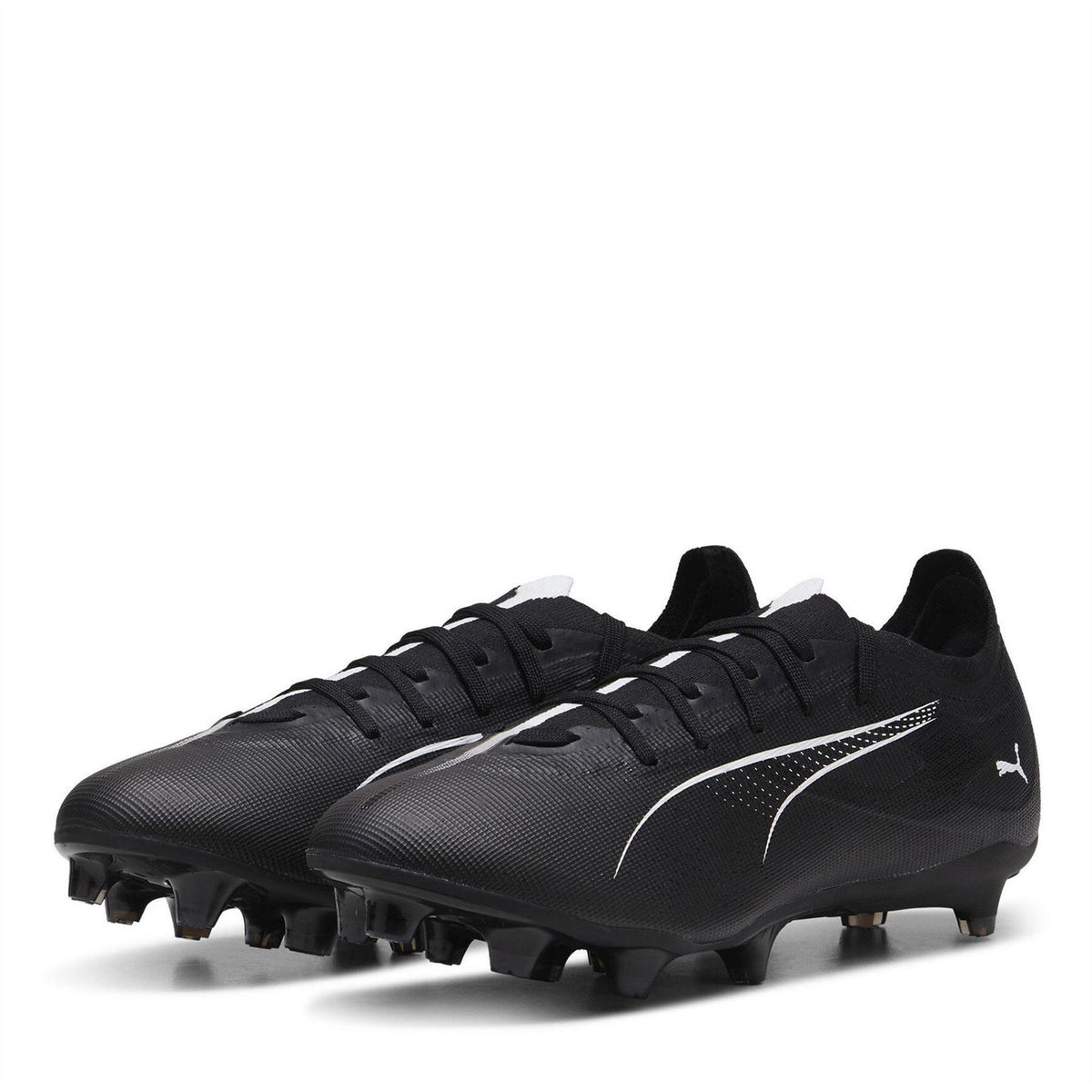 Black-White - Front - Puma Mens Ultra 5 Match Firm Ground Football Boots