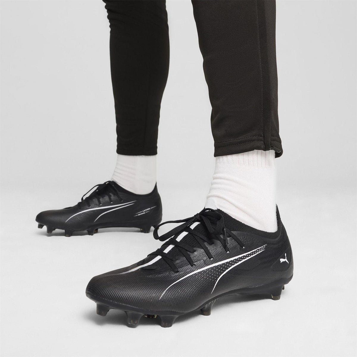 Black-White - Side - Puma Mens Ultra 5 Match Firm Ground Football Boots