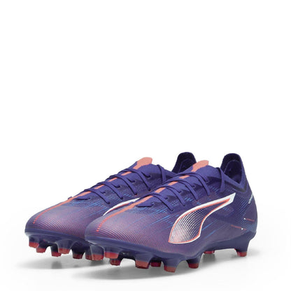 Purple-White-Orange - Front - Puma Mens Ultra 5 Match Firm Ground Football Boots
