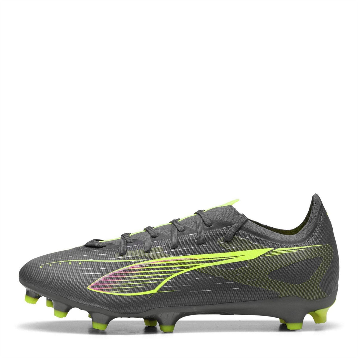 Silver-Yellow - Back - Puma Mens Ultra 5 Match Firm Ground Football Boots